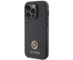 Dėklas Guess 4G Strass Metal Logo - Apple iPhone 15 Pro Max case juodas