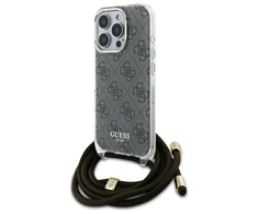 Guess GUHCP16XHC4SEW Apple iPhone 16 Pro Max 6.9" dėklas telefonui rudos spalvos/dėklas telefonui rudos spalvos Crossbody Cord 4G Print