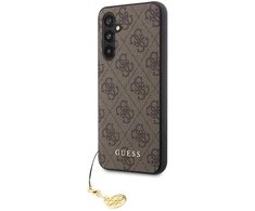 Samsung Galaxy S23 FE Guess dėklas 4G Charms Collection (GUHCS23FEGF4GBR) rudos spalvos