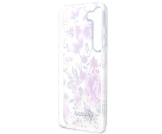 Guess GUHCS23MHCFWST S23+ S916 baltos spalvos kietas dėklas Flower Collection