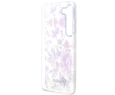 Guess GUHCS23SHCFWST S23 S911 baltos spalvos kietas dėklas Flower Collection
