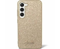 Samsung Galaxy S24 Plus Guess dėklas Glitter Script (GUHCS24MHGGSHD) aukso spalvos