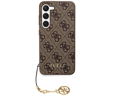 GUESS dėklas skirtas Samsung Galaxy S24 GUHCS24SGF4GBR (4G Charm) rudos spalvos