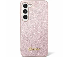 Samsung Galaxy S24 Guess dėklas Glitter Script (GUHCS24SHGGSHP) rožinės spalvos