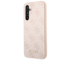 Guess 4G Metal Gold Logo - dėklas skirtas Samsung Galaxy A54 5G Rožinė