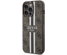 Apple iPhone 13 Pro Max Guess dėklas 4G Printed Stripe MagSafe (GUHMP13XP4RPSW) rudos spalvos