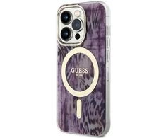 Dėklas GUESS GUHMP14LHLEOPWP IPHONE 14 PRO 6.1 "Rožinis/Rožinis HARDCASE LEOPARD MAGSAFE