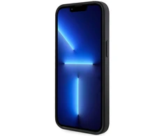 Guess telefono dėklas iPhone 14 Plus 6,7 GUHMP14MP4RPSK juodas hartelefono dėklas Magsafe 4G Printed Stripes