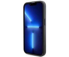 Guess telefono dėklas iPhone 14 Pro Max 6,7 GUHMP14XP4RPSK juodas hard telefono dėklas 4G Printed Stripes MagSafe