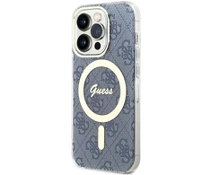 Apple iPhone 15 Pro Guess dėklas IML 4G MagSafe (GUHMP15LH4STB) mėlynos spalvos