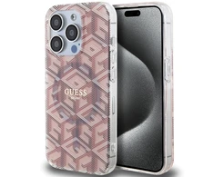 Dėklas GUESS GUHMP15LHGCUSTGP IPHONE 15 PRO 6.1 "Rožinis/Rožinis HARDCASE IML GCUBE MAGSAFE
