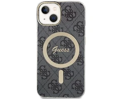 Apple iPhone 14 plus / 15 plus Guess dėklas 4G MagSafe (GUHMP15MH4STK) juodos spalvos