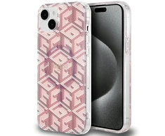 Dėklas GUESS GUHMP15MHGCUSTGP IPHONE 15 PLUS / 14 PLUS 6.7 "Rožinis / Rožinis HARDCASE IML GCUBE MAGSAFE