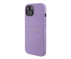 Apple iPhone 15 Guess dėklas Saffiano MagSafe (GUHMP15SPSAHMCU) violetinės spalvos