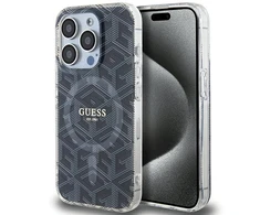 Dėklas GUESS GUHMP15XHGCUSTGK IPHONE 15 PRO MAX 6.7 "Juodas/Juodas HARDCASE IML GCUBE MAGSAFE