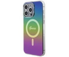 Guess GUHMP15XHITSK Apple iPhone 15 Pro Max 6.7" dėklas telefonui įvairiaspalvis hardcase IML Iridescent MagSafe