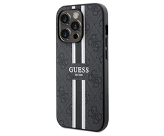 Dėklas GUESS GUHMP15XP4RPSK IPHONE 15 PRO MAX 6.7 "Juodas/Juodas HARDCASE 4G PRINTED STRIPE MAGSAFE