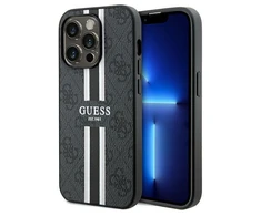 Dėklas GUESS GUHMP15XP4RPSK IPHONE 15 PRO MAX 6.7 "Juodas/Juodas HARDCASE 4G PRINTED STRIPE MAGSAFE