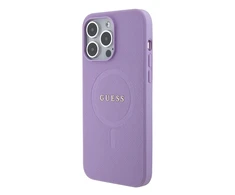 Dėklas GUESS GUHMP15XPSAHMCU IPHONE 15 PRO MAX 6.7 "PURPLE/PURPLE HARDCASE SAFFIANO MAGSAFE