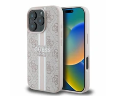 Guess 4G Printed Stripes MagSafe - dėklas skirtas Apple iPhone 16 Pro pink