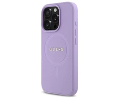 Guess GUHMP16LPSAHMCU Apple iPhone 16 Pro 6.3" dėklas telefonui violetinės spalvos Saffiano MagSafe