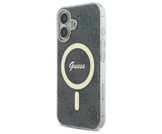 Guess GUHMP16MH4STK Apple iPhone 16 Plus 6.7" dėklas telefonui juodos spalvos IML 4G MagSafe