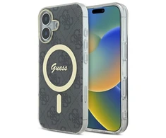 Guess GUHMP16MH4STK Apple iPhone 16 Plus 6.7" dėklas telefonui juodos spalvos IML 4G MagSafe