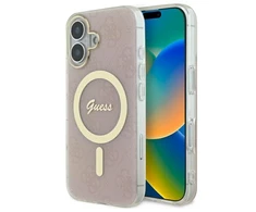 Guess GUHMP16MH4STP Apple iPhone 16 Plus 6.7" dėklas telefonui rožinės spalvos hard IML 4G MagSafe