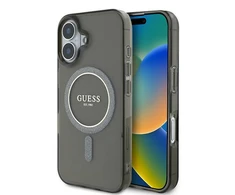 Guess GUHMP16MHFGEREK Apple iPhone 16 Plus 6.7" dėklas telefonui juodos spalvos IML Glitter Circle MagSafe