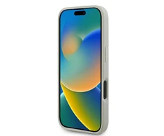 Apple iPhone 16 Guess Peony Script Logo MagSafe (GUHMP16SPGPYSH) dėklas telefonui baltos spalvos