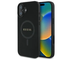 Guess GUHMP16SPSAHMCK Apple iPhone 16 6.1" dėklas telefonui juodos spalvos Saffiano Classic Logo MagSafe