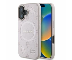 Guess Saffiano Peony Classic Logo MagSafe Apple iPhone 16 - dėklas telefonui rožinės spalvos