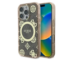 Guess IML 4G Peony MagSafe Apple iPhone 16 Pro Max dėklas telefonui rudos spalvos