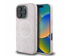 Guess Saffiano Peony Classic Logo MagSafe - dėklas skirtas Apple iPhone 16 Pro Max pink