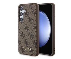 Samsung Galaxy A35 5G Guess Hard Dėklas 4G Metal Gold Logo (GUOHCSA35G4GFBR) rudos spalvos