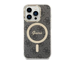 Dėklas GUESS GUHMP15LH4STK IPHONE 15 PRO 6.1 "Juodas/Juodas HARDCASE IML 4G MAGSAFE