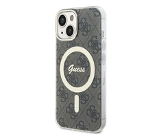 Guess GUHMP15SH4STW Apple iPhone 15 / 14 / 13 6.1″ rudos spalvos kietas dėklas IML 4G MagSafe