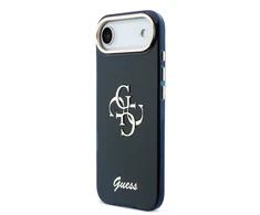 Guess IML 4G Script Metal Logo dėklas skirtas iPhone Air Mėlyna