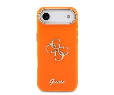 Guess IML 4G Script Metal Logo dėklas skirtas iPhone Air Oranžinis