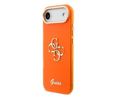 Guess IML 4G Script Metal Logo dėklas skirtas iPhone Air Oranžinis