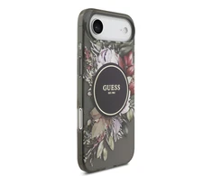 Guess IML Flowers Strap MagSafe dėklas skirtas Apple iPhone Air juodos spalvos