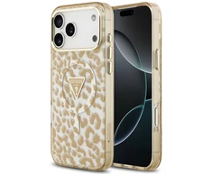 Dėklas Guess Leopard Glitter MagSafe Case for iPhone 17 Pro - Brown