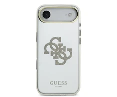 Guess PC/TPU Mirror 4G Glitter Logo MagSafe dėklas skirtas Apple iPhone Air Gold