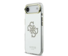 Guess PC/TPU Mirror 4G Glitter Logo MagSafe dėklas skirtas Apple iPhone Air Gold