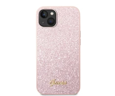 Dėklas GUESS GUHCP14MHGGSHP IPHONE 14 PLUS / 15 PLUS 6.7 "Rožinis / Rožinis HARD CASE GLITTER SCRIPT