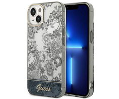 Dėklas Guess PC/TPU Toile De Jouy Case skirtas iPhone 14, pilkas