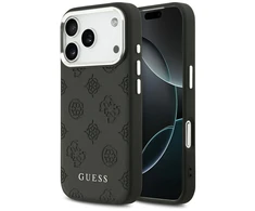 Guess Peony Hot Stamp Script MagSafe dėklas skirtas Apple iPhone 17 Pro Juodas