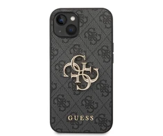 GUESS dėklas skirtas Apple iPhone 13 / 14 / 15 GUHCP14S4GMGGR (4G Big Metal Logo) pilkos spalvos