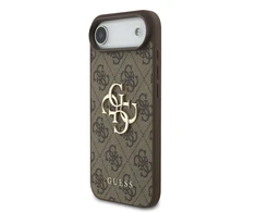 Dėklas Guess PU 4G Metal Logo Strap Case for Apple iPhone Air rudos spalvos