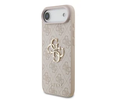Dėklas Guess PU 4G Metal Logo Strap Case for Apple iPhone Air rožinės spalvos
